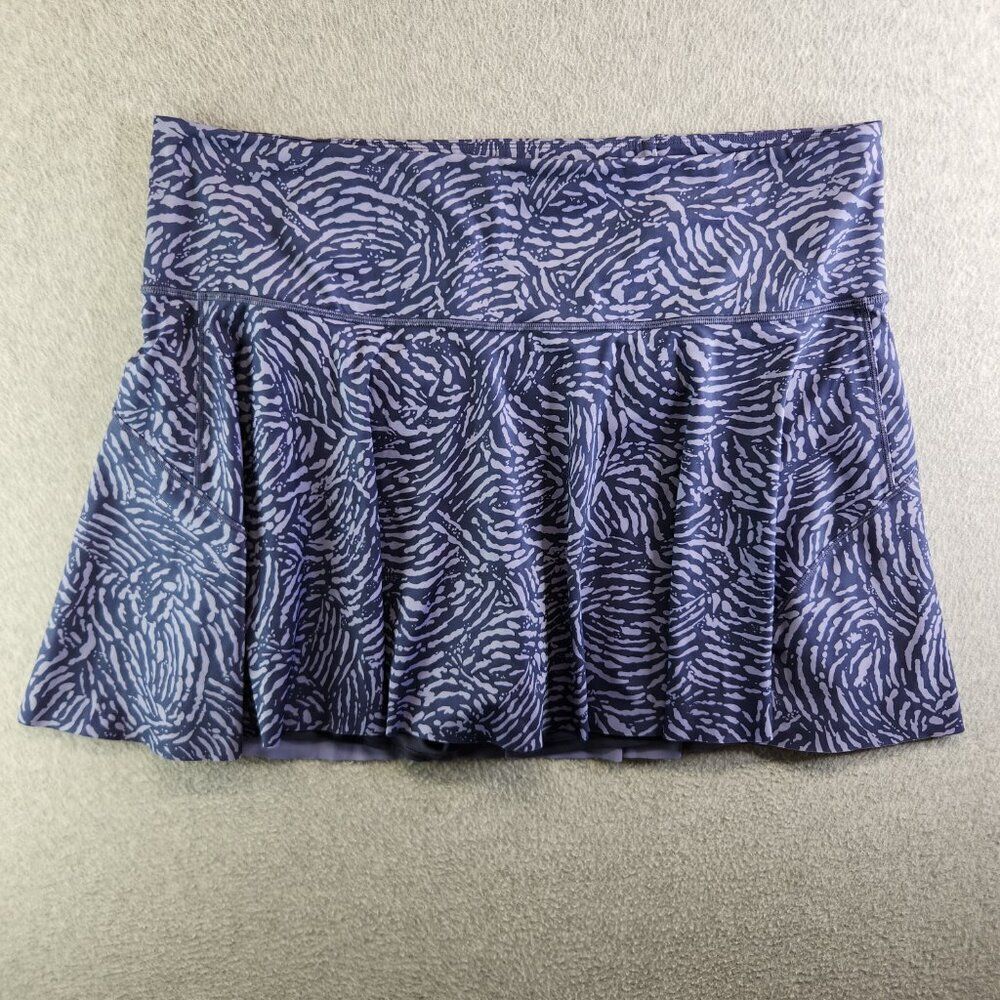 Athleta Skort Womens 2X Purple Ace Printed 13.5" Tennis Skirt Grip Leg Openings - Picture 14 of 14